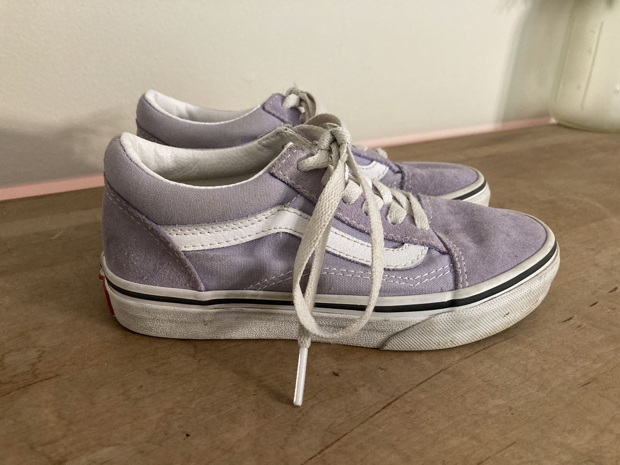 Vans 13.5 girls kids purple lavender sneakers shoes