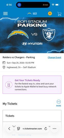 Raiders vs Chargers Parking