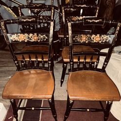 Antique Hitchcock chairs 