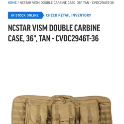 Double carbine Carry Bag/ Backpack-Tan