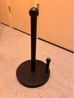 Black Paper Towel Holder Stand