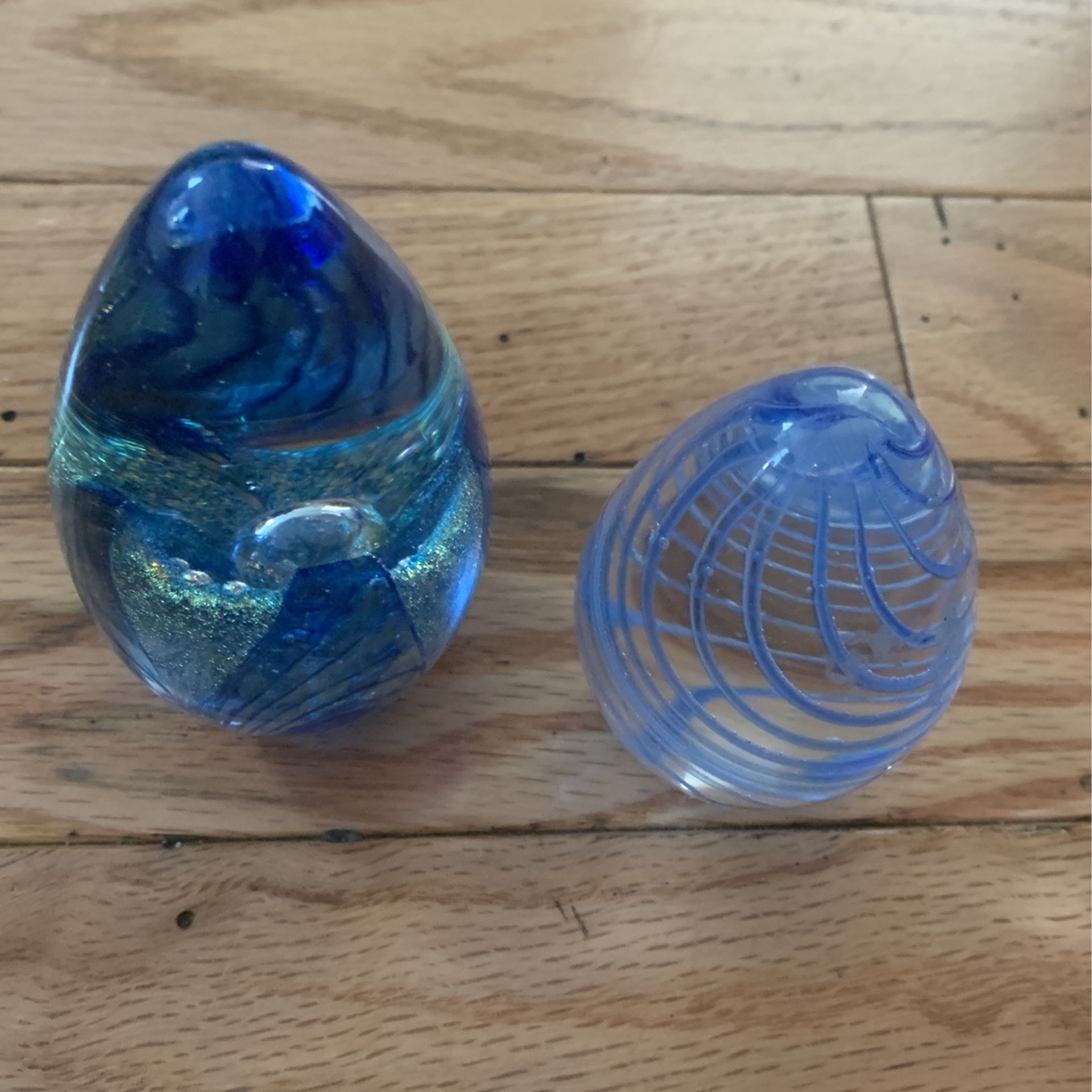 2 Glass Eggs