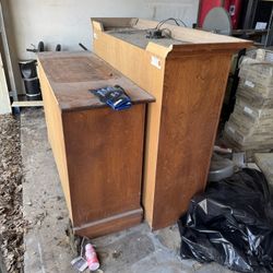 Antique Solid Wood China Hutch