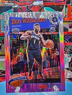 Zion williamson 2019 nba hoops h2 purple flash rookie/35 pink flash rookie/25 green flood obsidian/25 panni sticker