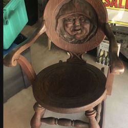 Antique Monk Rocking Chair  
