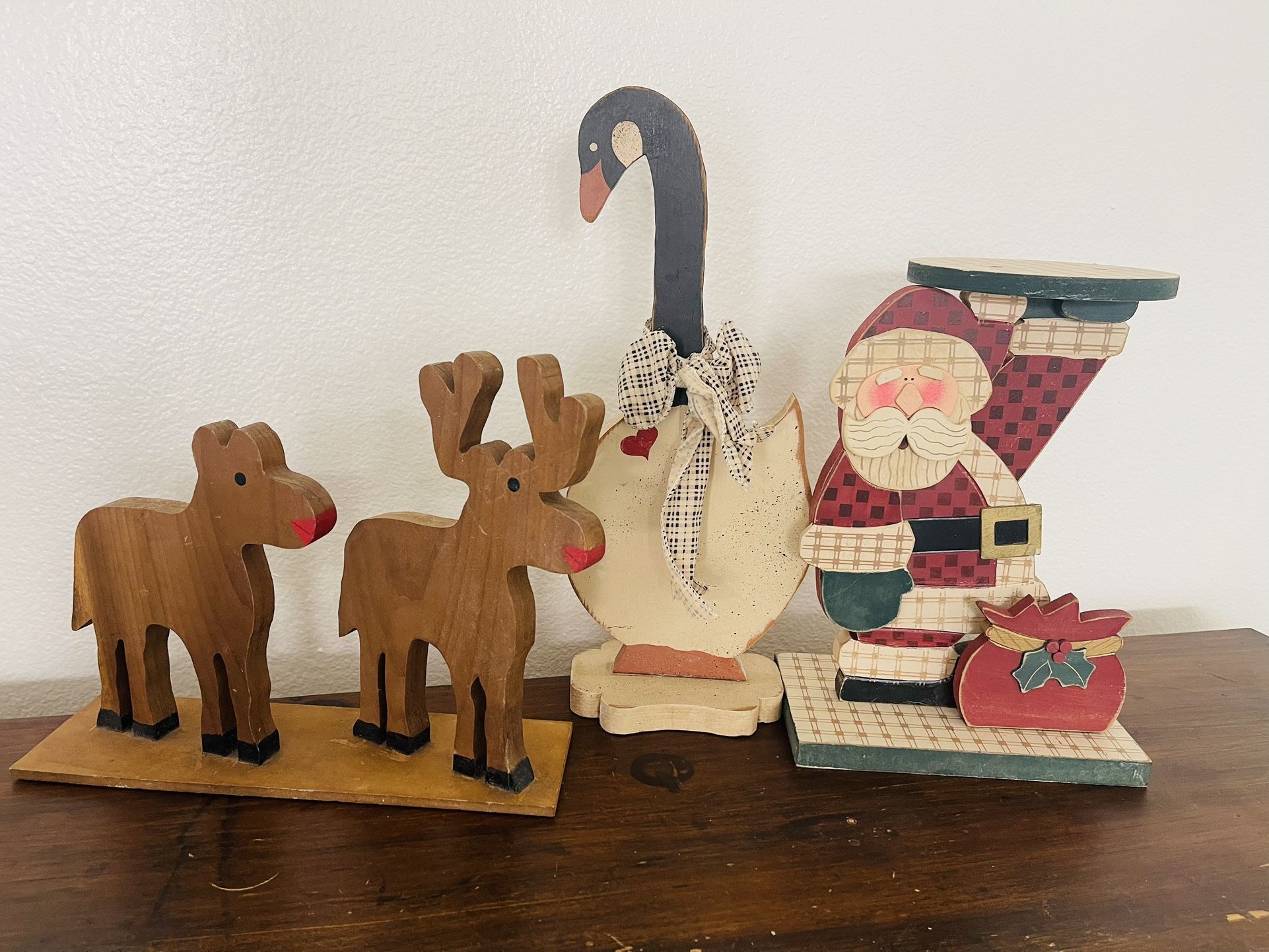Vintage Wooden Christmas Figurines