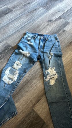 Distressed Blue Denim Jeans Size 0