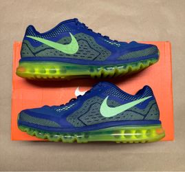 Nike Air Max 2014 Deep Royal Seahawks Men’s size 12 running shoes Rare!