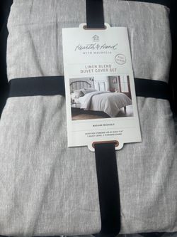 Hearth & Hand Linen Blend Duvet Cover Set Full/Queen