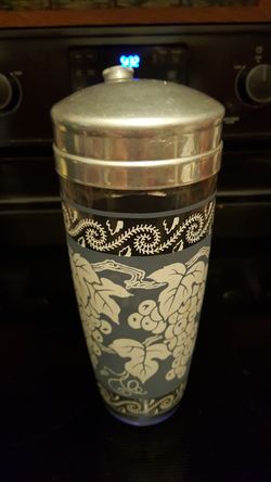 Vintage Glass Cocktail Shaker