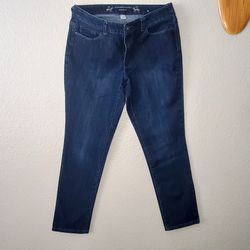 Christopher & Banks Modern Fit Soft Stretch Mid Rise Denim Blue Jeans Women’s 10  