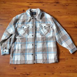 HFX  Plaid Flannel Shirt Jacket