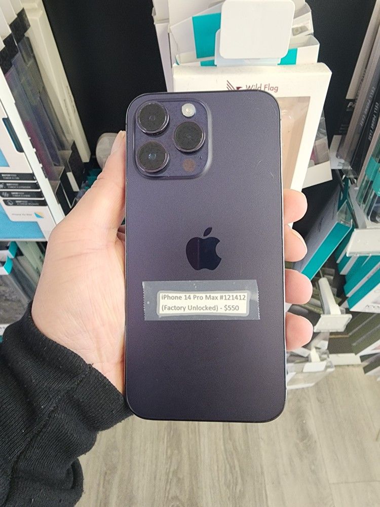 Apple IPhone 14 Pro Max 128GB In Deep Purple (Factory Unlocked/Desbloquiado).