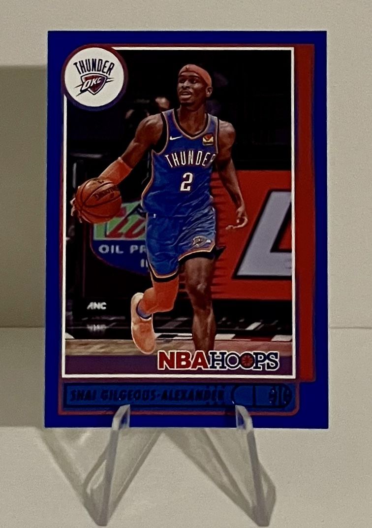 2021-22 Panini NBA Hoops SHAI GILGEOUS-ALEXANDER Blue Parallel #3 OKC Thunder
