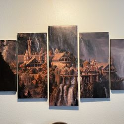 Hobbit Rivendell Wall Art Print Lord Of The Rings