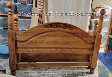Solid oak 4 poster bed