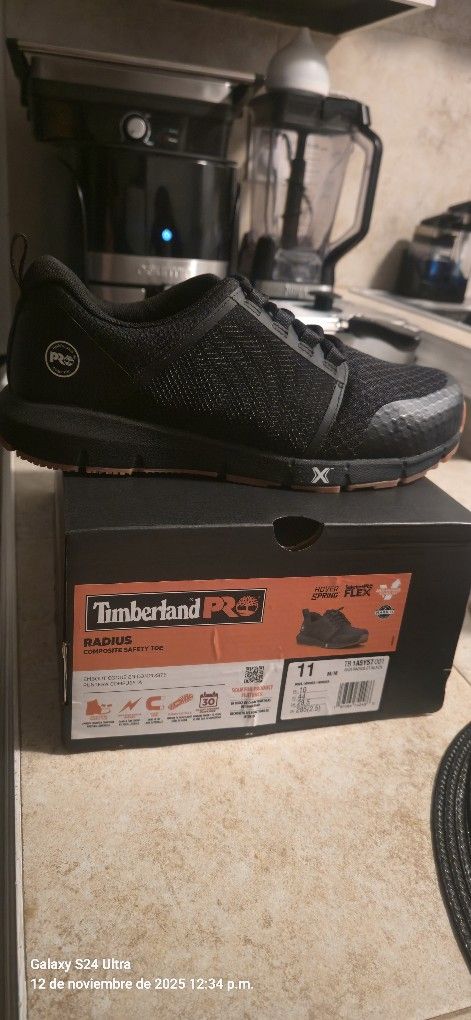 Timberland PRO Radius, hombre, gris, punta comp, EH, baja atlética