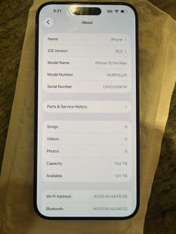 iPhone 15 pro max 1tb unlocked