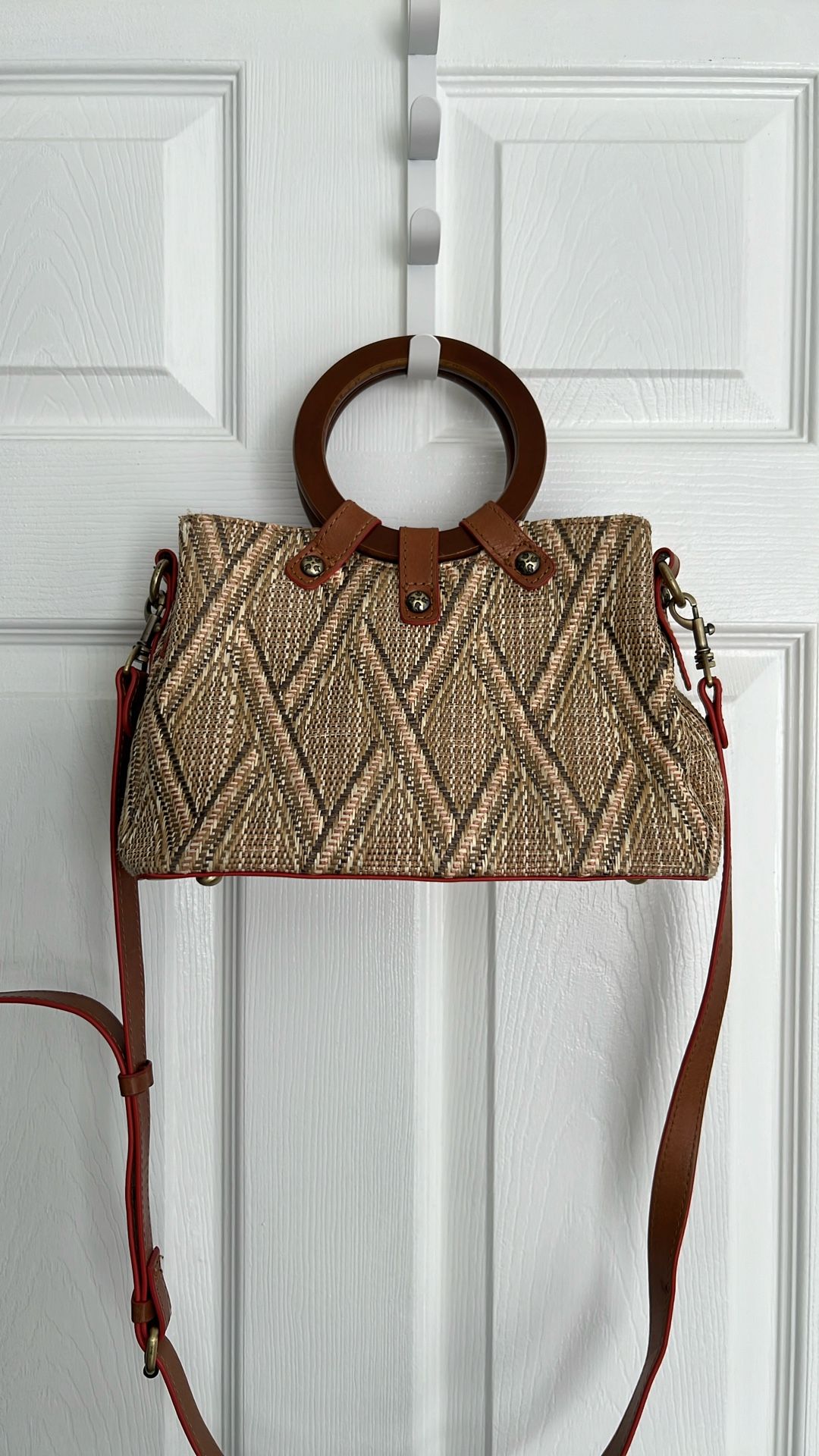 Patricia Nash Empoli Satchel Criss Cross Woven