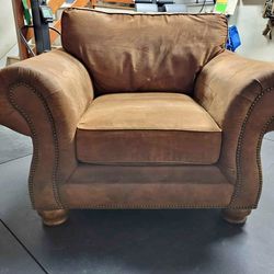 Basset Oversized Suede Chair