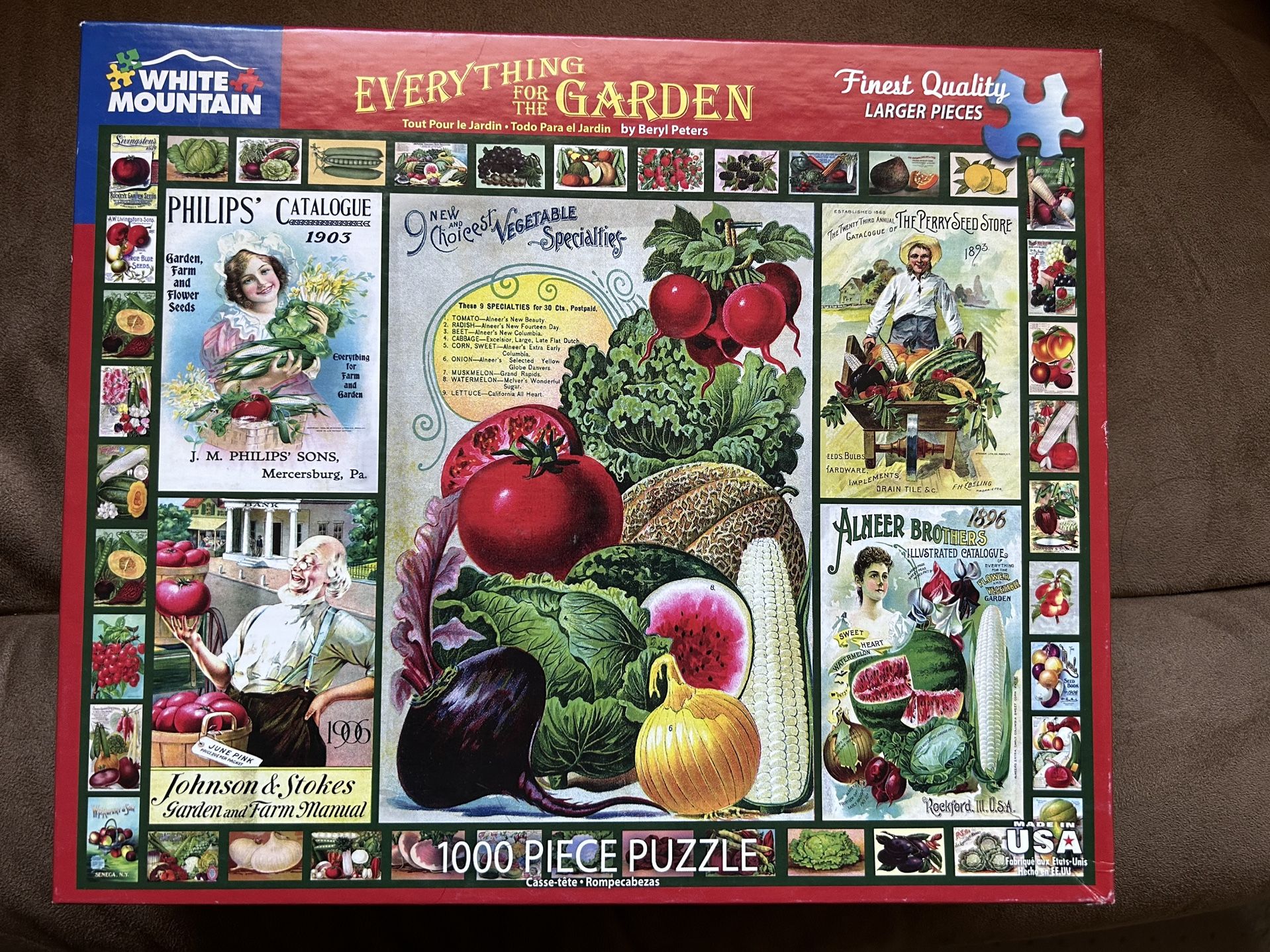WHITE MOUNTAIN Puzzle: “Everything For The Garden,” 1,000-pieces, LIKE NEW