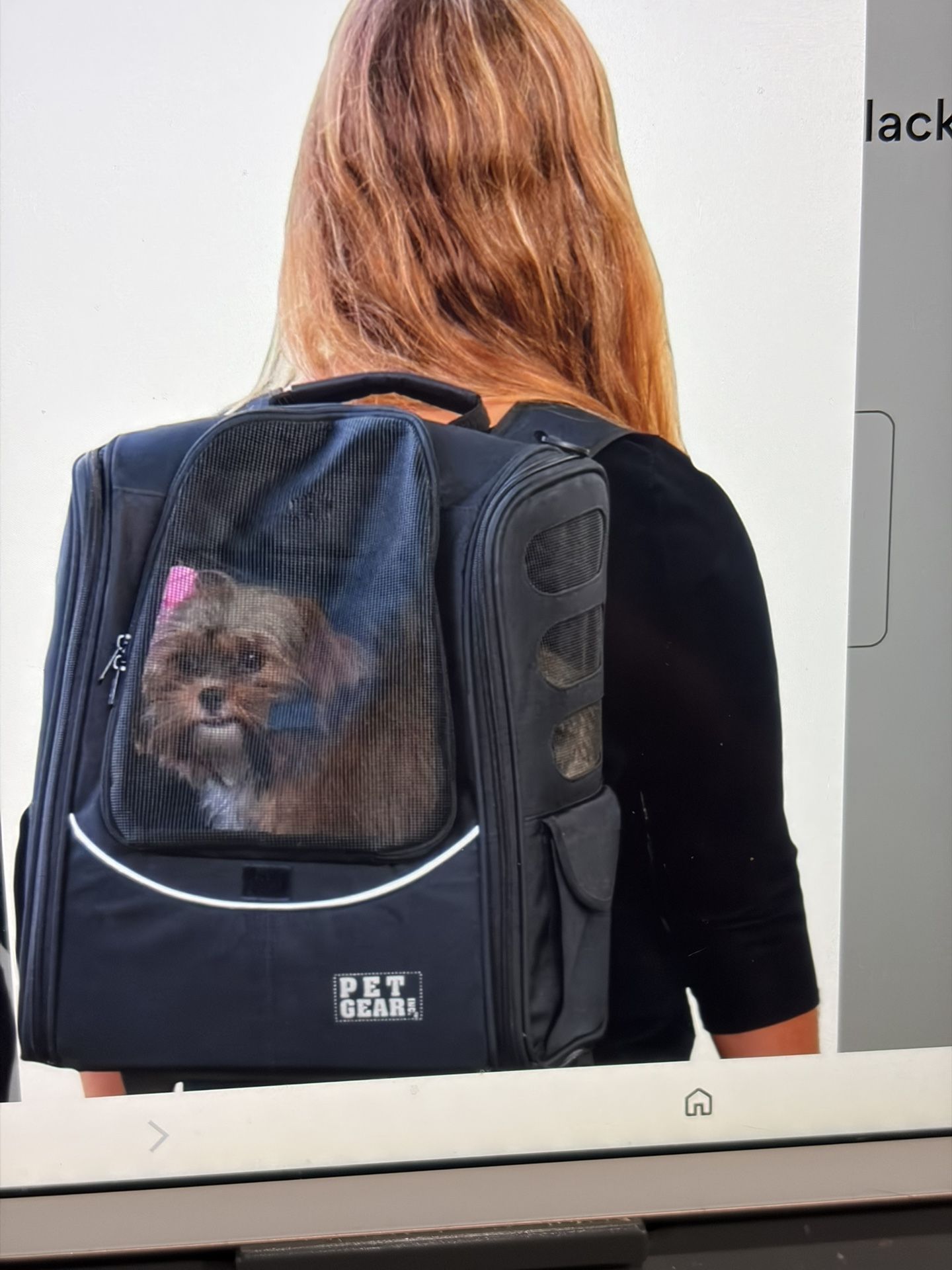 Pet Gear I-GO2 Escort Backpack Dog Carrier - Black