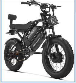 HAPPYRUN G70 Pro Adult Electric Bike: 5000W Dual Motor Peak | 36MPH High-Speed Off-Road | 20" Fat Tire 38Ah Long-Range Removable Battery | 85+ Miles A