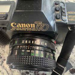 Canon T70 35mm Film SLR Camera with Lens – Vintage Tested & Classic