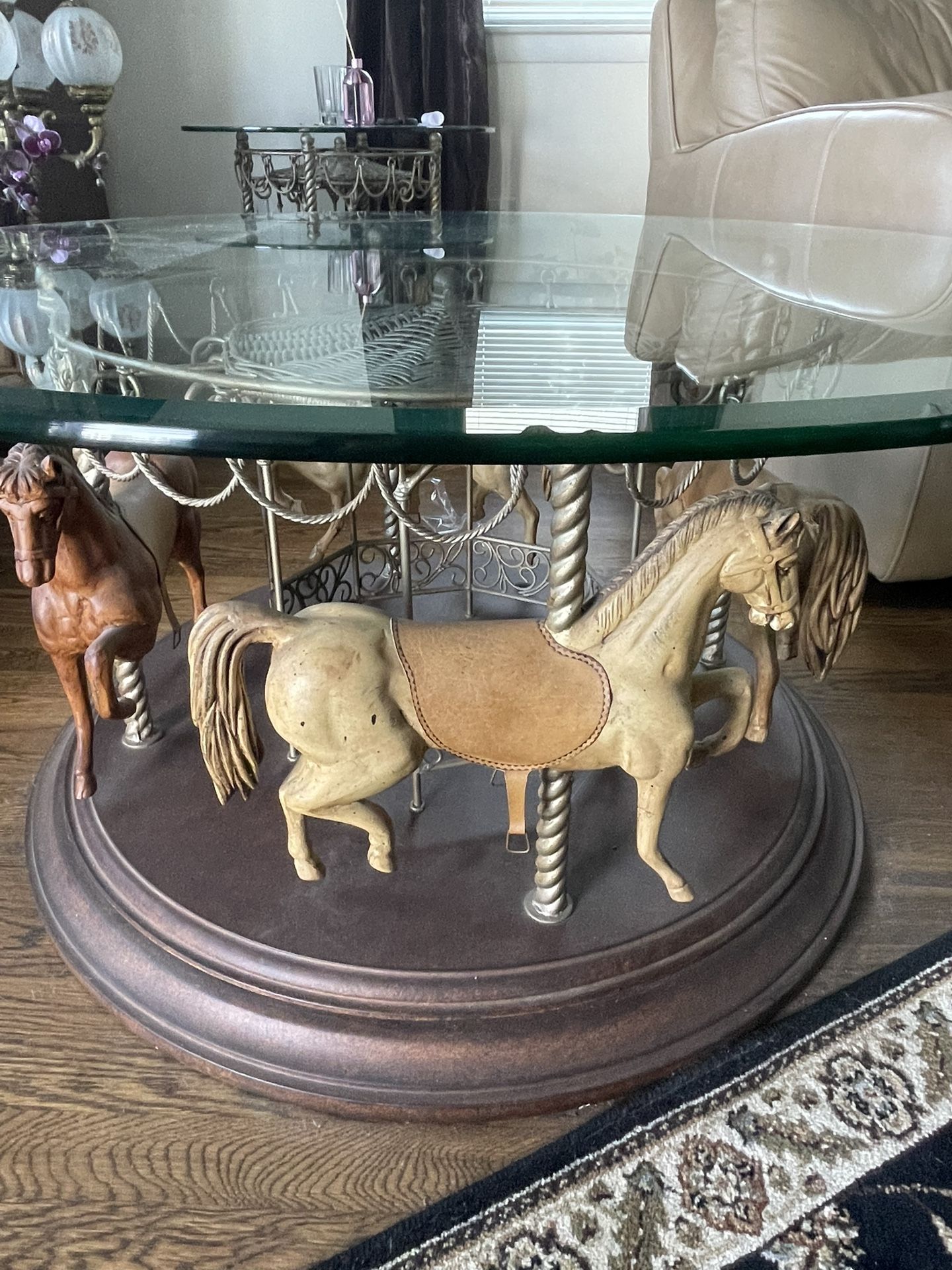 Carousel End Tables And Coffee Table