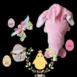 Bunny Suit Pet Dog S/M Pink 