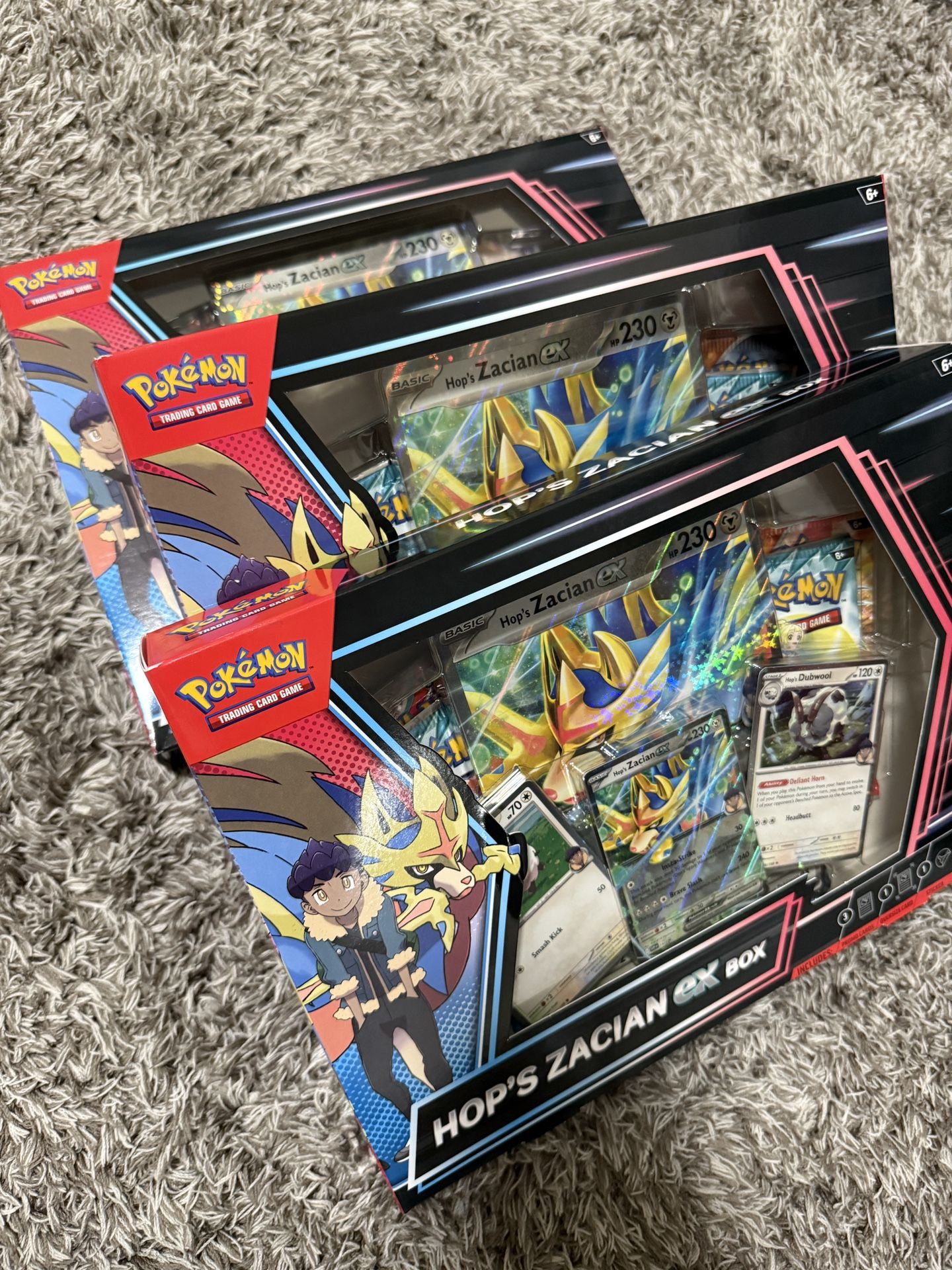 Pokemon Hop’s Zacian EX box