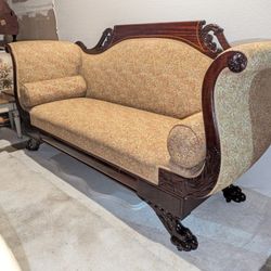 American Empire Federal Mahogany Sofa Settee Couch 