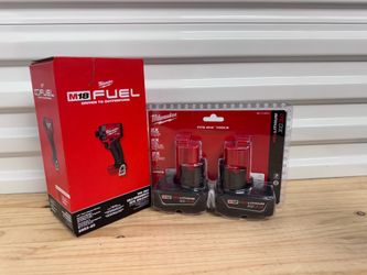 NEW Milwaukee M18 FUEL Impact driver& M12 2x3ah Battery Set