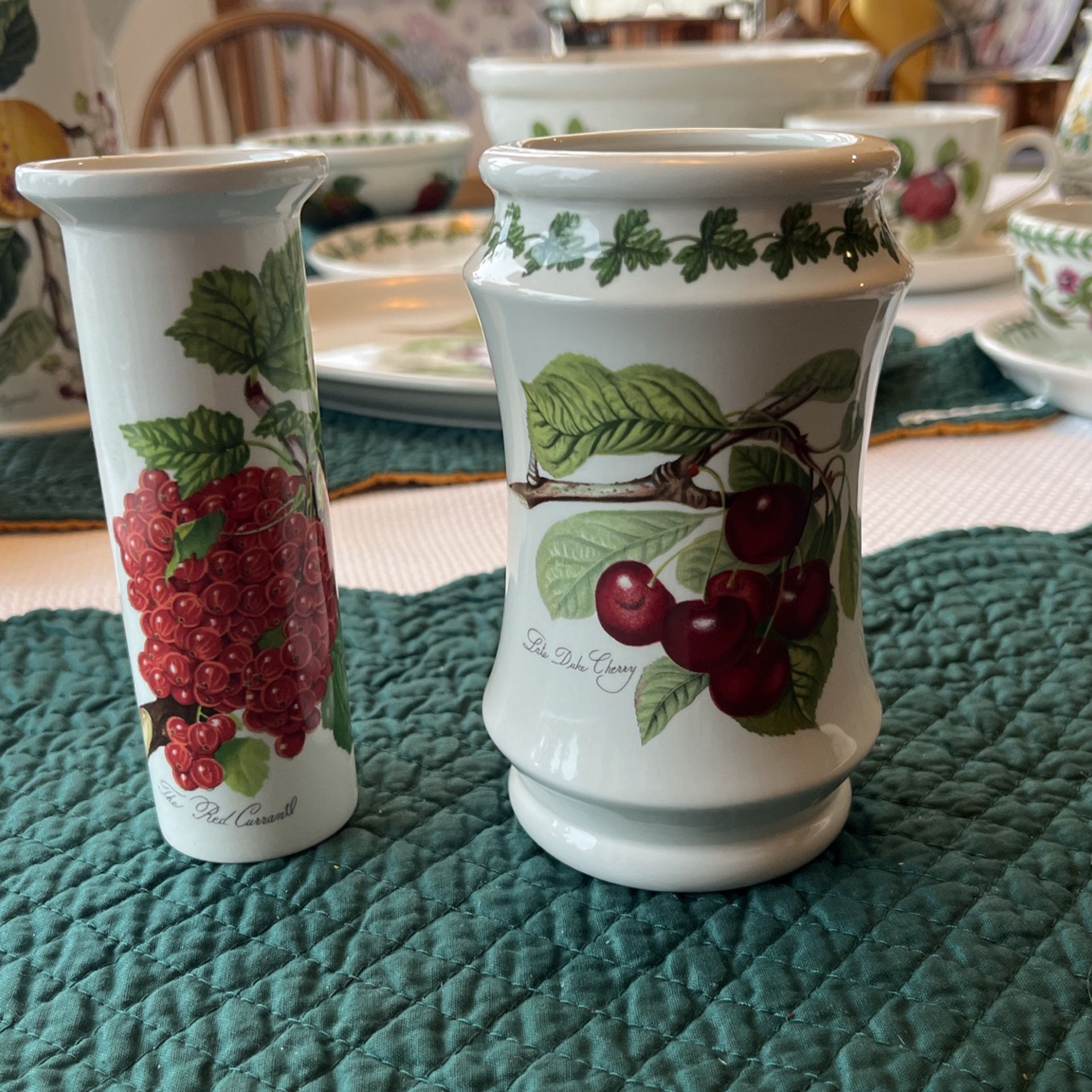 Set of two Portmeirion Pomona vases