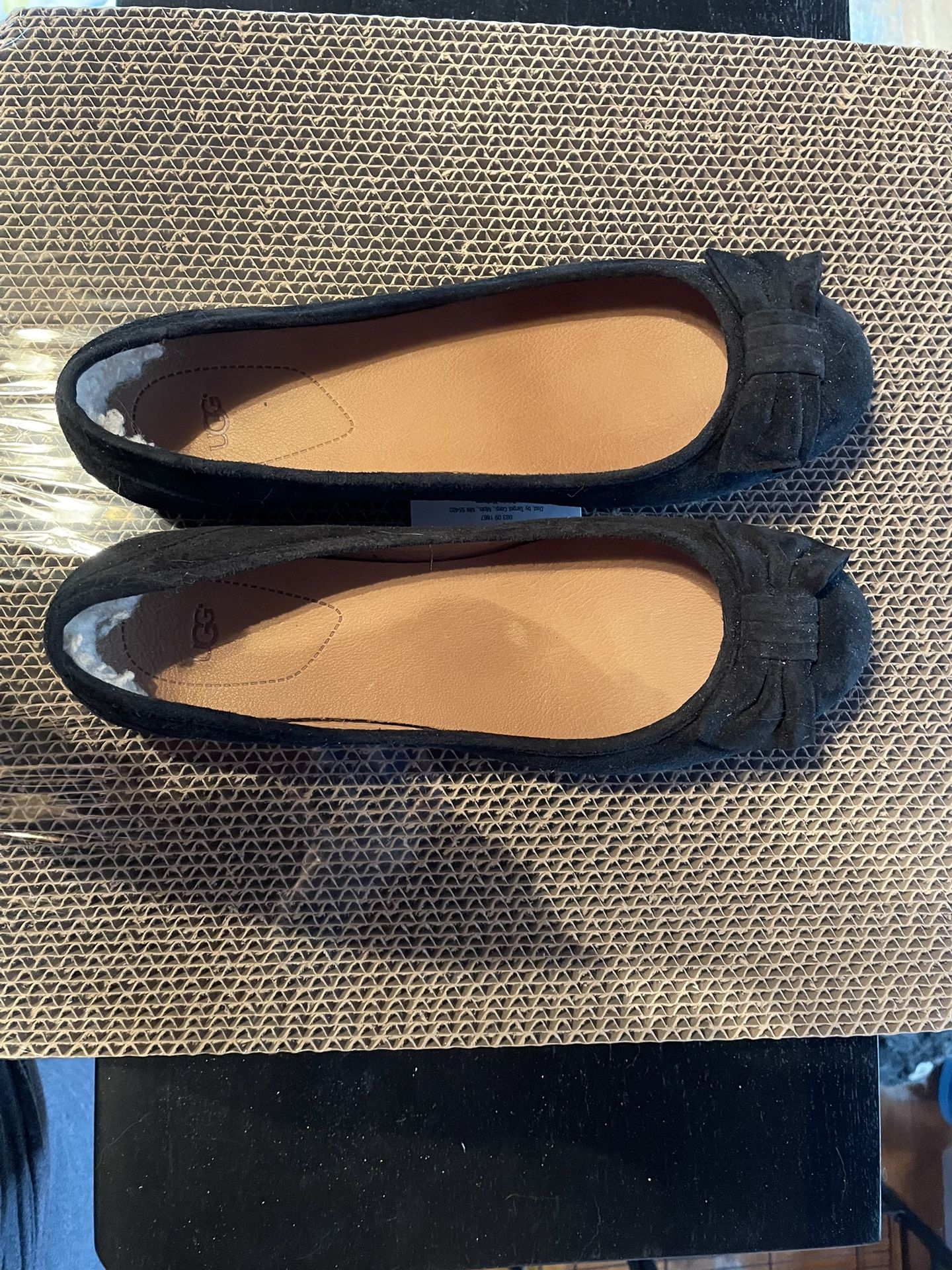 Black Ballet Flats (Suede)