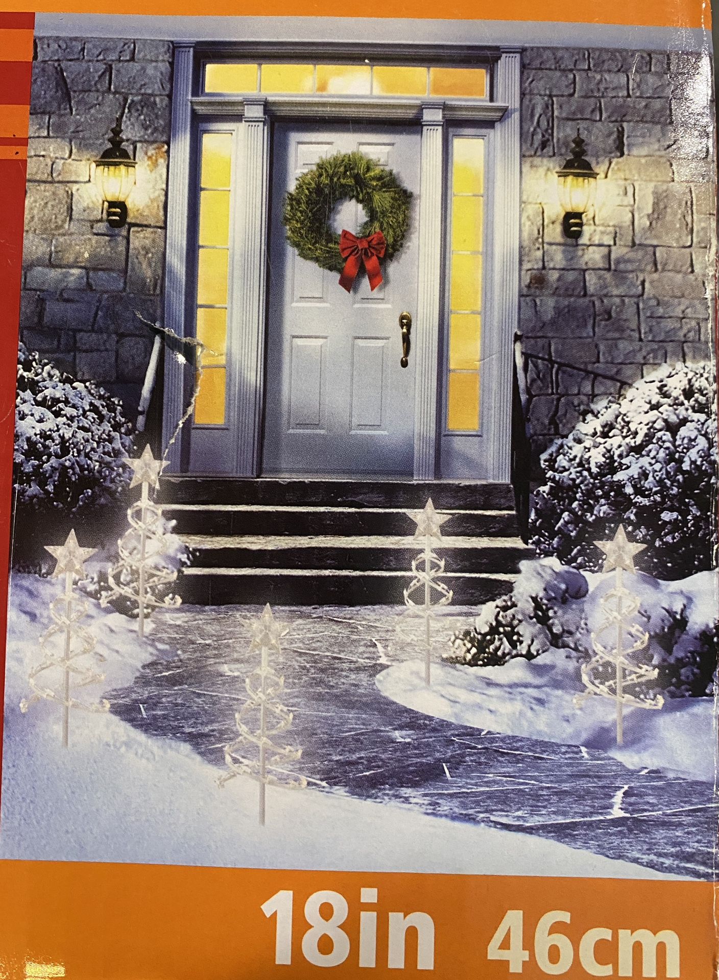 2 Boxes (10 pieces) Home Accents Holiday Spiral Tree Pathway Light with Clear Bulbs