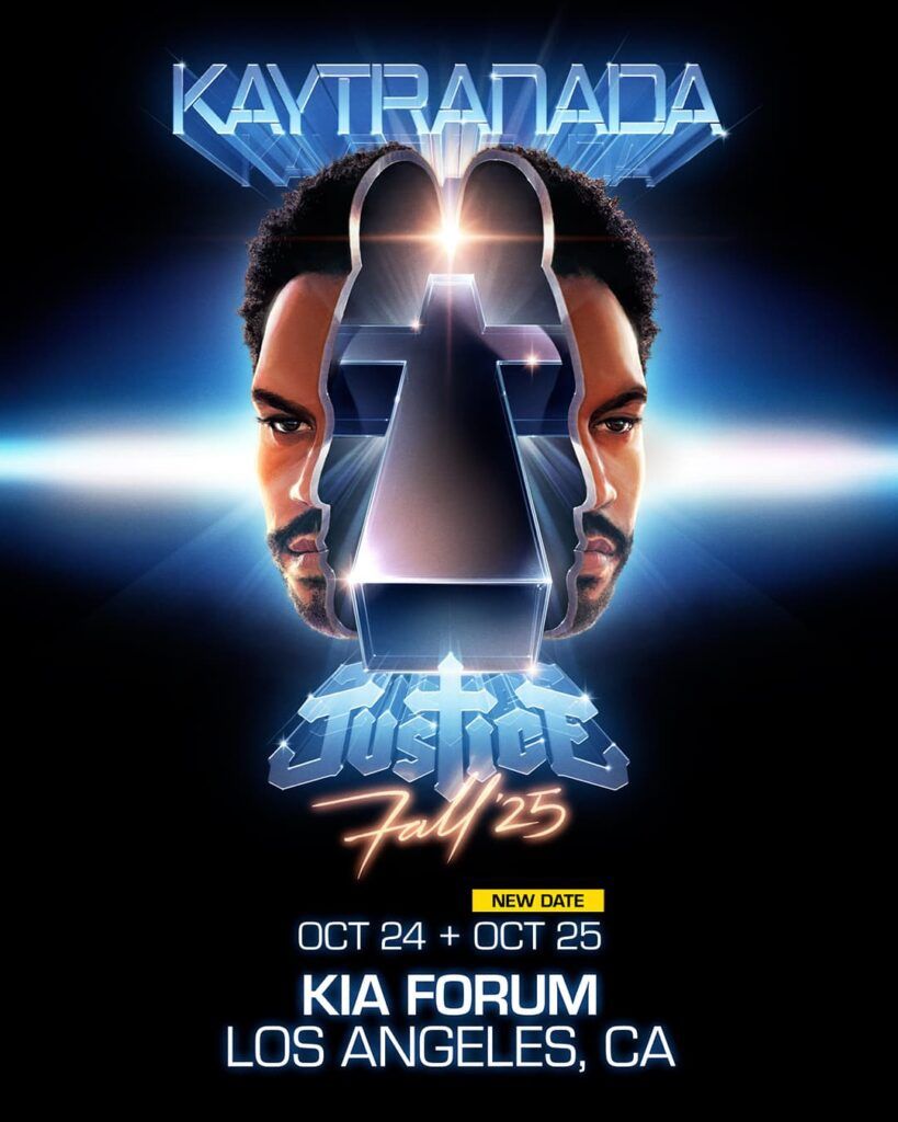 KAYTRANADA X JUSTICE TOUR selling 2x Tickets For Saturday 10/25