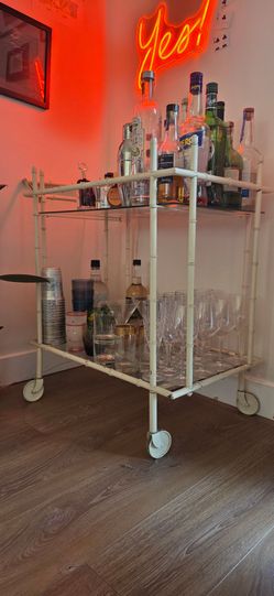 Boho vintage bar cart