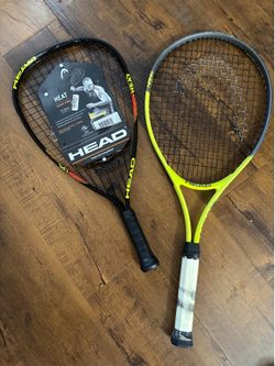 Head tennis racquet and new racquetball racquet