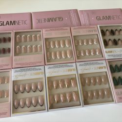 10 boxes Glamnetic Press-On Nails & Adhesive Tabs set