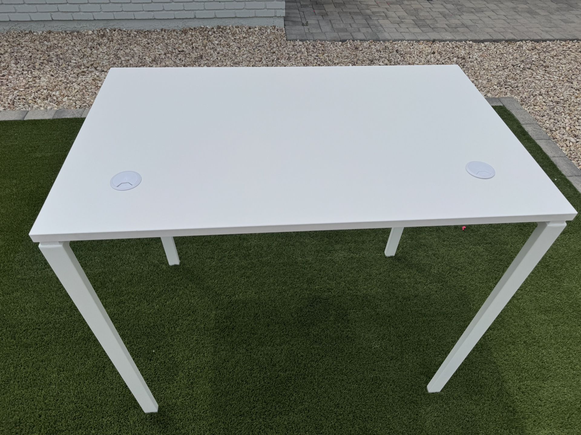 OSP Home Furnishings Prado Home Office Writing Desk, 48 Inches Wide x 30 Inches High, White