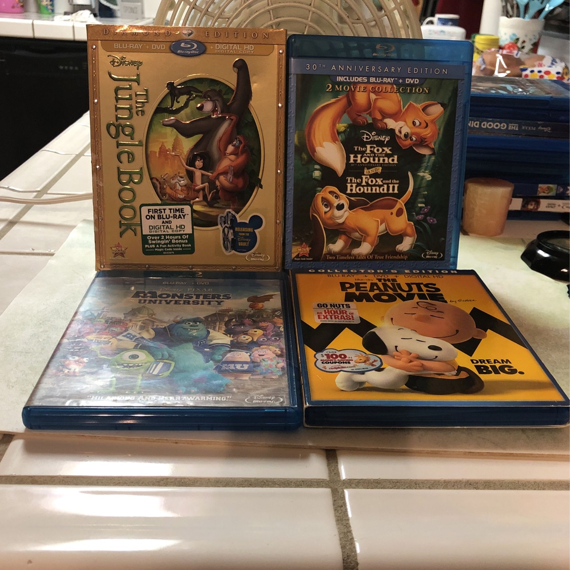 2 Blu-Rays DVD’S $2. Ea.