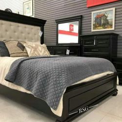 Master Bedroom Set Queen, King Mattress Sold Separately 💚No Needed Credit Check 💛 $39 Down Payment with Financing