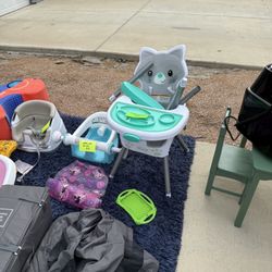 Baby Stroller $20, High Chair $10, Baby Seats $10-$15