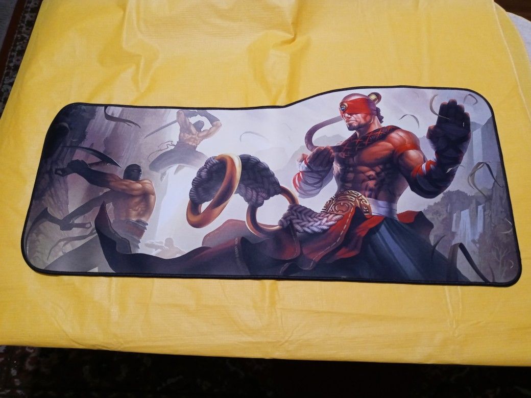 League of Legends Lee Sin Extended Curved Gaming Mouse Pad