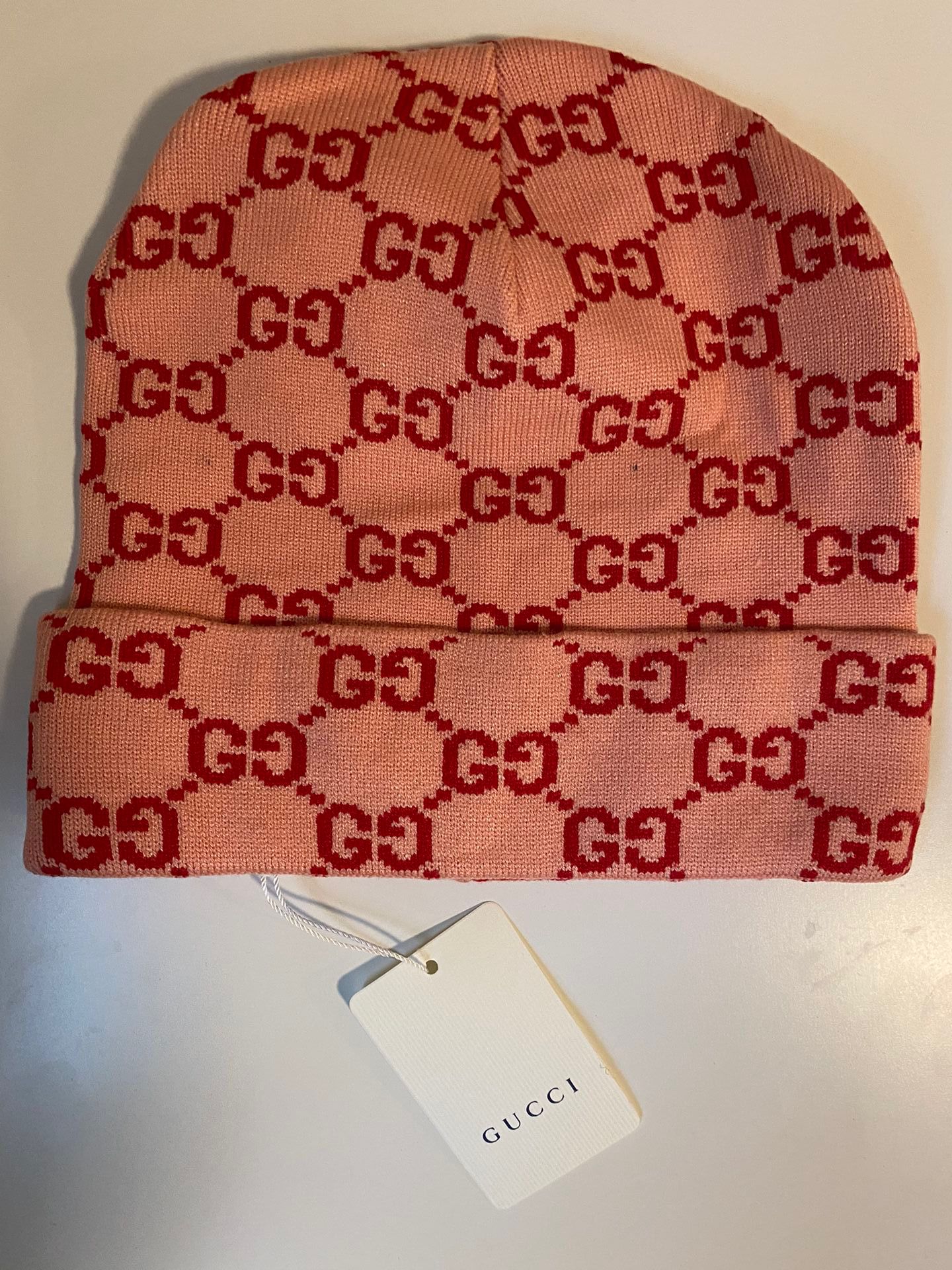 Gucci Beanie Red All Over Print Unisex Hat 