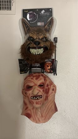 Animated WereWolf & adult deluxe, Freddy Krueger Latex mask