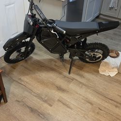 Black electric dirt bike