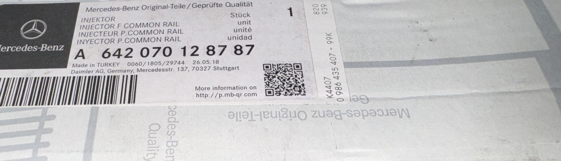 Mercedes OEM Injector A(contact info removed)28787