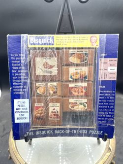 Vintage Bisquick Back Of The Box Puzzle Advertising Piece 1960s